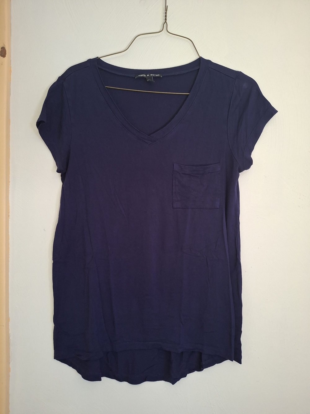 Cable & Gauge Navy V-Neck Short Sleeve Pocket Tee